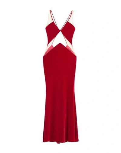 Elisabetta Franchi Red Carpet Woman Maxi Dress Red Size 8 Polyester, Elastane, Polyamide