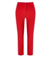 Elisabetta Franchi Slits Cropped Crepe Trousers In Red