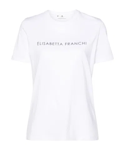 ELISABETTA FRANCHI ELISABETTA FRANCHI LOGO-EMBELLISHED JERSEY T-SHIRT