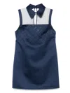 Elisabetta Franchi Blue Dresszip And Hook Closure On The Back In Blue