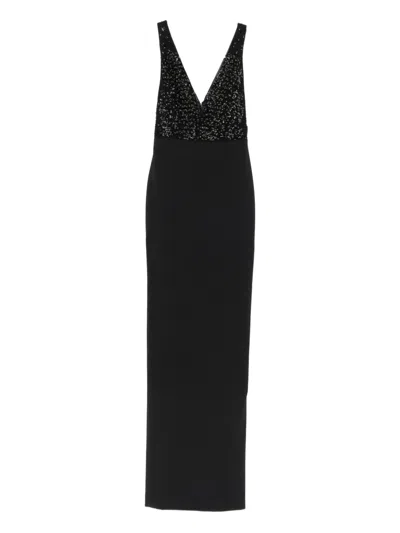 Elisabetta Franchi Red Carpet Woman Maxi Dress Black Size 10 Polyester