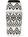 Elisabetta Franchi Longuette Skirt With Pattern In Neutrals