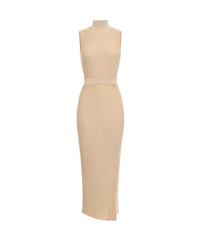 ELISABETTA FRANCHI RIB MID-LENGTH DRESS