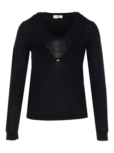 ELISABETTA FRANCHI RIBBED CREW-NECK SWEATER