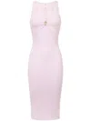 Elisabetta Franchi Lace-up Gown In 粉色