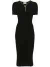 Elisabetta Franchi Embellished Midi Dress In Black