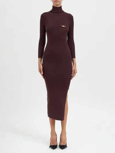 ELISABETTA FRANCHI ELISABETTA FRANCHI RIBBED KNIT DRESS