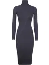 Elisabetta Franchi Ribbed Turtleneck Midi Dress