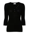 Elisabetta Franchi Ribbed-knit Jumper In Black