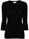 Elisabetta Franchi Ribbed-knit Jumper In Blue