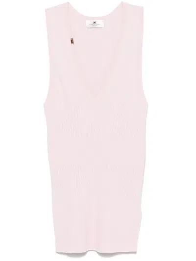 Elisabetta Franchi Geripptes Tanktop In Rosa