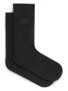 Elisabetta Franchi Ribbed Logo-detail Socks In Black