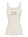Elisabetta Franchi Sleeveless Top In Cotton In White