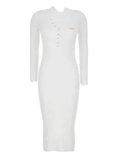 ELISABETTA FRANCHI RIBBED MIDI DRESS
