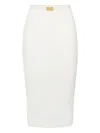 Elisabetta Franchi Pencil Midi Skirt In White