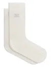Elisabetta Franchi Ribbed Rhinestone Cotton Socks