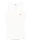 Elisabetta Franchi Ribbed Tank Top In White
