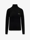 Elisabetta Franchi Ribbed Turtleneck Sweater Sweaters And Cardigans Black In Black