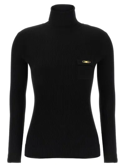 ELISABETTA FRANCHI ELISABETTA FRANCHI RIBBED TURTLENECK SWEATER