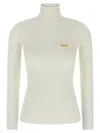 Elisabetta Franchi Ribbed Turtleneck Sweater In Neutral