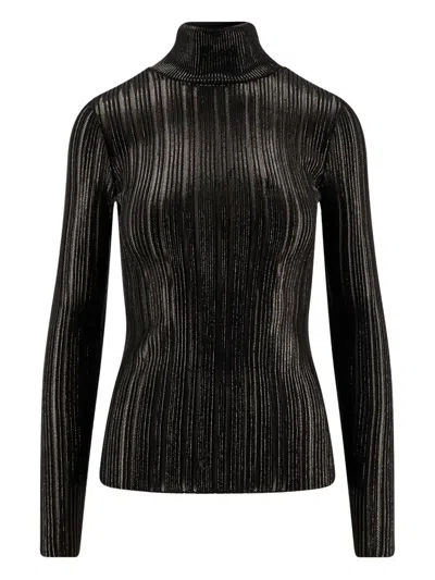 ELISABETTA FRANCHI RIBBED TURTLENECK TOP