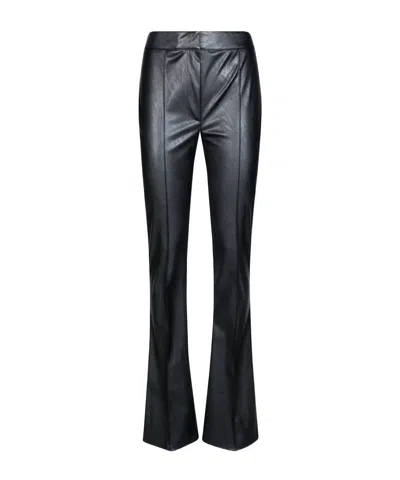 Elisabetta Franchi Ribbing Flared Trousers In Black
