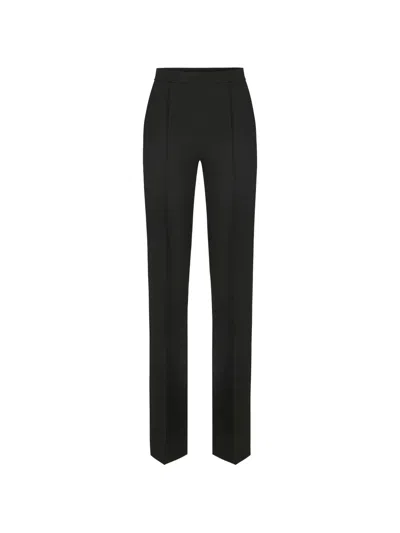 Elisabetta Franchi Ribbing Trousers In Black