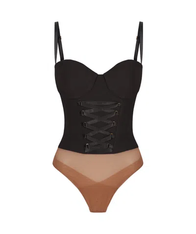 Elisabetta Franchi Women's Crãªpe Body Top In Black