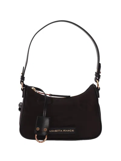 Elisabetta Franchi Ring-charm Shoulder Bag In Burgundy