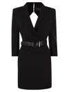 ELISABETTA FRANCHI ROBE-MANTEAU IN CREPE WITH CUT OUT BACK
