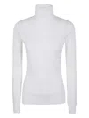 Elisabetta Franchi Turtleneck Sweater With Logo In White