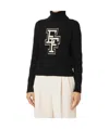 Elisabetta Franchi Roll-neck Wool Jumper In Black