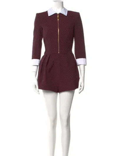 Pre-owned Elisabetta Franchi Romper In Burgundy