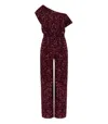 Elisabetta Franchi Rouge Noir Jumpsuit With Sequins In Burgundy