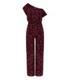 Elisabetta Franchi Rouge Noir Jumpsuit With Sequins In Burgundy