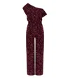 Elisabetta Franchi Rouge Noir Jumpsuit With Sequins In Burgundy