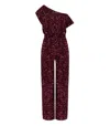 Elisabetta Franchi Rouge Noir Jumpsuit With Sequins In Burgundy