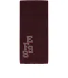 Elisabetta Franchi Rouge Noir Ribbed Scarf In Brown