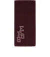 Elisabetta Franchi Rouge Noir Ribbed Scarf In Brown
