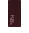 Elisabetta Franchi Rouge Noir Ribbed Scarf In Burgundy