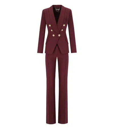 Elisabetta Franchi Rouge Noir Suit In Burgundy
