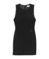 Elisabetta Franchi Floral-charm Crepe Mini Dress In Black