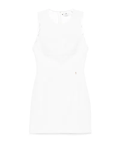 ELISABETTA FRANCHI ELISABETTA FRANCHI BODICE AND FLORAL CHARM CRÊPE DRESS