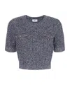 Elisabetta Franchi Chest-pocket Top In Gray