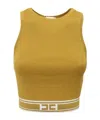 Elisabetta Franchi Round-neck Vest In Brown