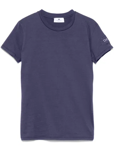ELISABETTA FRANCHI RUBBERISED-LOGO T-SHIRT