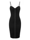 Elisabetta Franchi Fitted Evening Dress With Ruched Detailing In Black