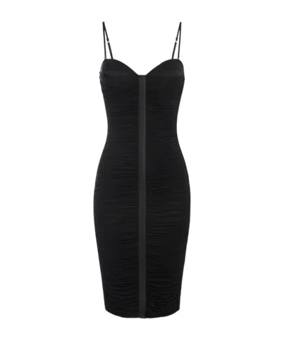 ELISABETTA FRANCHI RUCHED STRAPPY DRESS