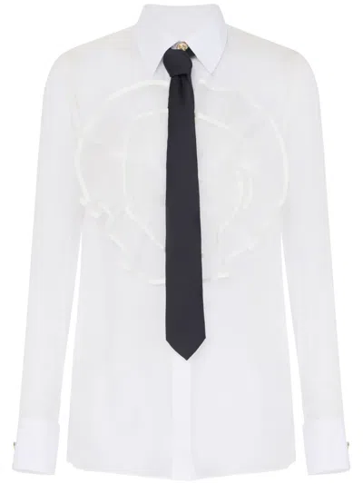 Elisabetta Franchi Ruffle-detailed Shirt In Black