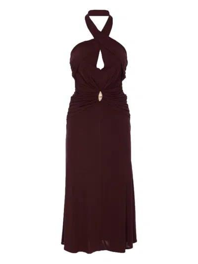 ELISABETTA FRANCHI RUFFLED DRESS